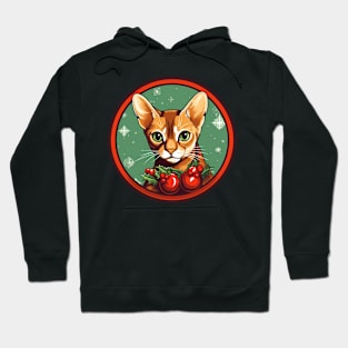 Abyssinian Cat Xmas Ornament, Love Cats Hoodie